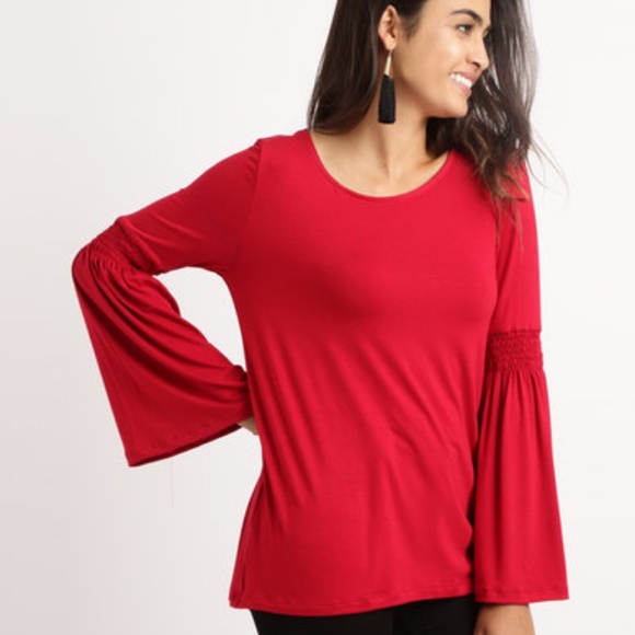 Purple Snow Tops - Purple Snow / Bell sleeve blouse